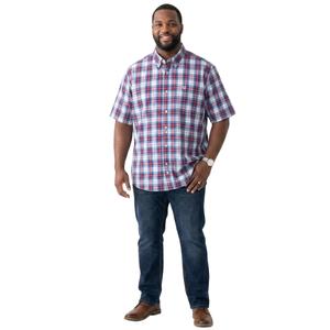 Mens Big & Tall Chaps Stretch Button Down Shirt - Red