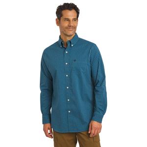 Mens Big & Tall Chaps Stretch Check Button Down Shirt - Deep Dive