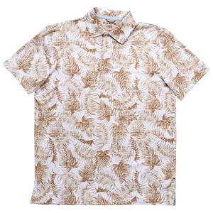 Mens Chaps Performance Leaf Short Sleeve Polo - Stone alternate view