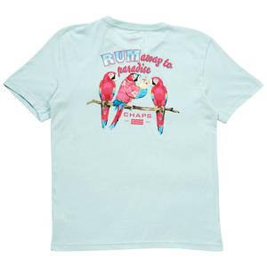 Mens Chaps Parrots Short Sleeve Tee - Crystal Blue alternate view