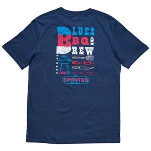 Mens Chaps Blues BBQ Short Sleeve Tee - Ensign Blue alternate view