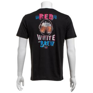 Mens Chaps Red White & Brew Short Sleeve Graphic Tee alternate view