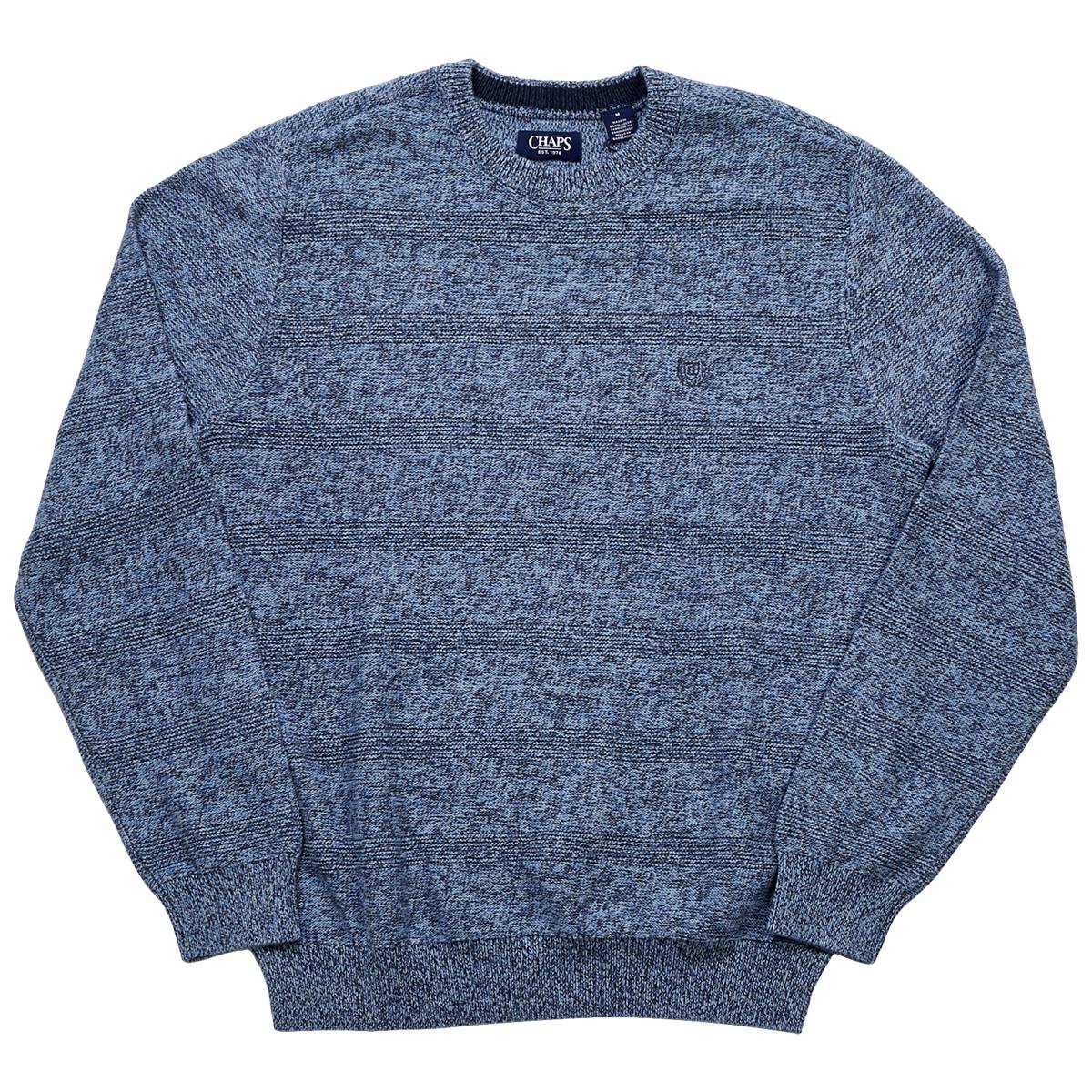 Mens Chaps Marled Crew Neck Twist Sweater