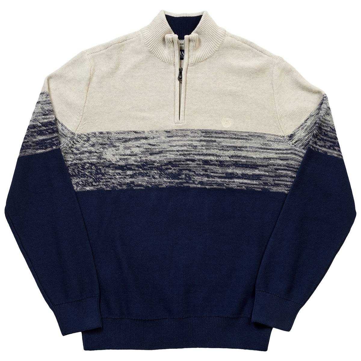 Mens Chaps Ombre Stripe 1/4 Zip Sweater