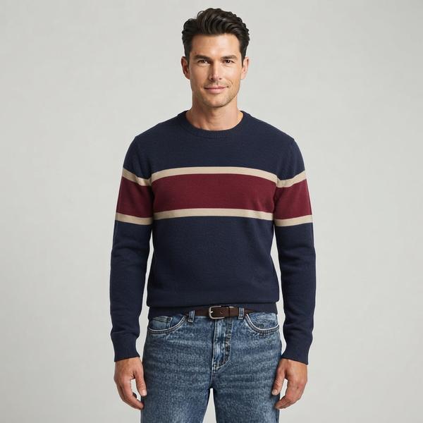 Mens Chaps Stripe Crew Sweater