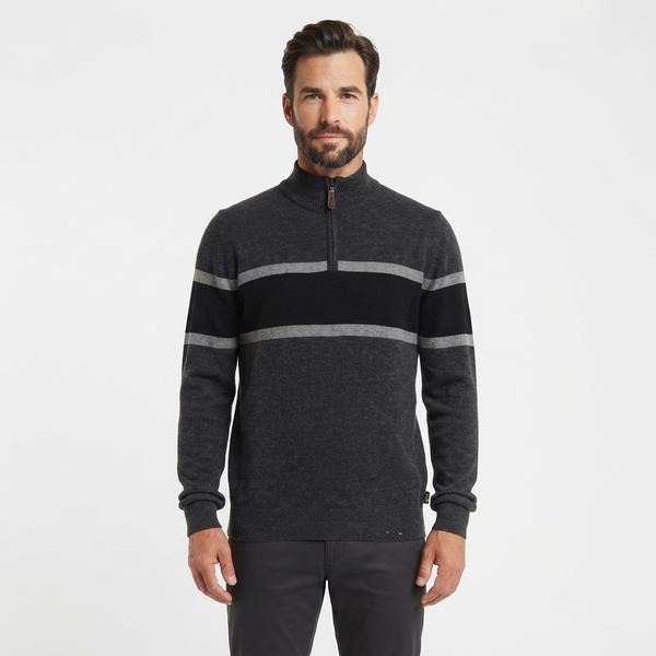 Mens Chaps Chest Stripe 1/4 Zip Sweater alternate view