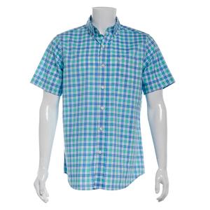 Mens Chaps Short Sleeve Button Down Shirt - Blue Horizon
