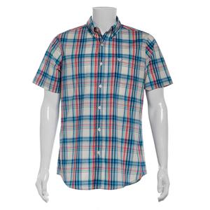 Mens Chaps Short Sleeve Stretch Button Down Shirt - Driftwood