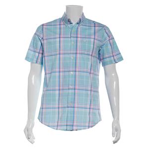 Mens Chaps Short Sleeve Stretch Button Down Shirt - Island Water
