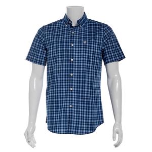 Mens Chaps Short Sleeve Stretch Button Down Shirt - Newport Navy