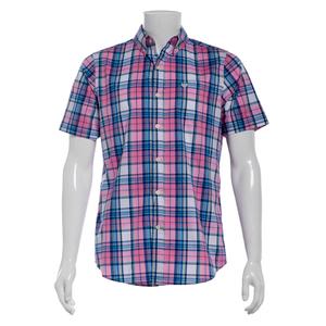 Mens Chaps Short Sleeve Stretch Button Down Shirt - Peony