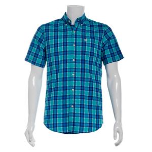 Mens Chaps Short Sleeve Stretch Button Down Shirt - Sea Green