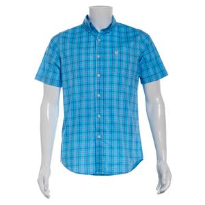 Mens Chaps Short Sleeve Stretch Button Down Shirt - Splash Away