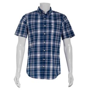 Mens Chaps Short Sleeve Stretch Button Down Shirt - Twilight