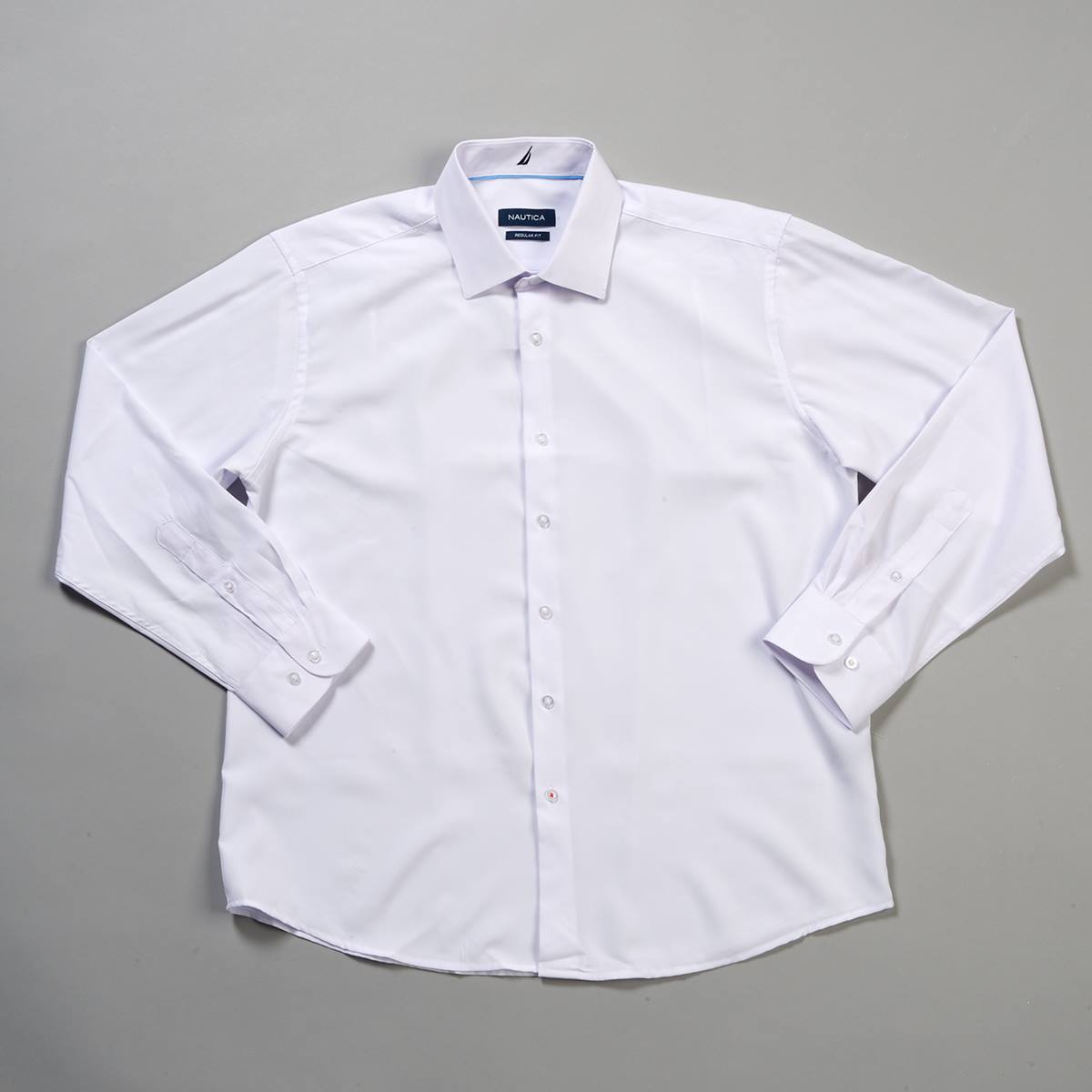 Mens Nautica Regular Fit Stretch Dress Shirt - White