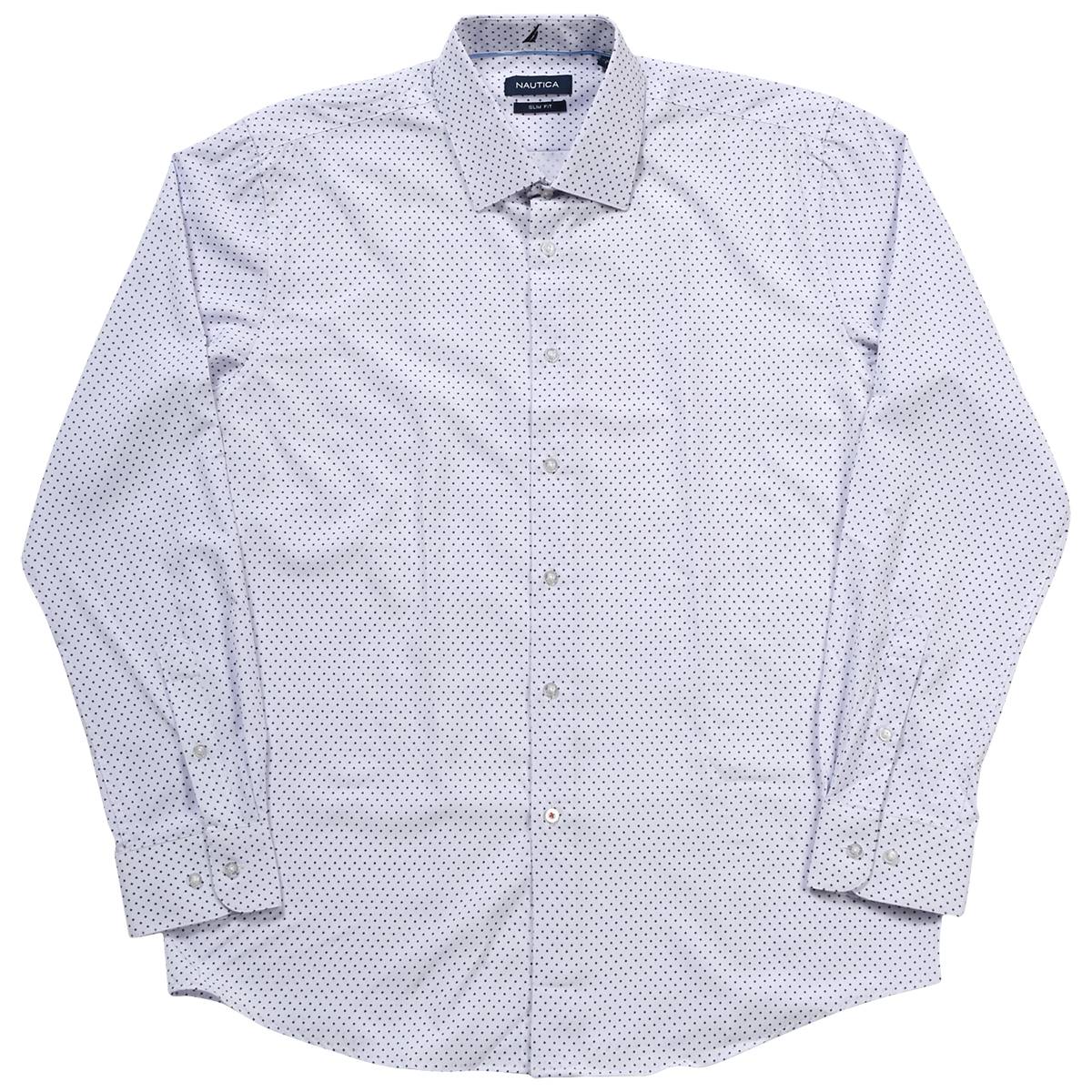 Mens Nautica Slim Fit Stretch Dress Shirt - Diamonds