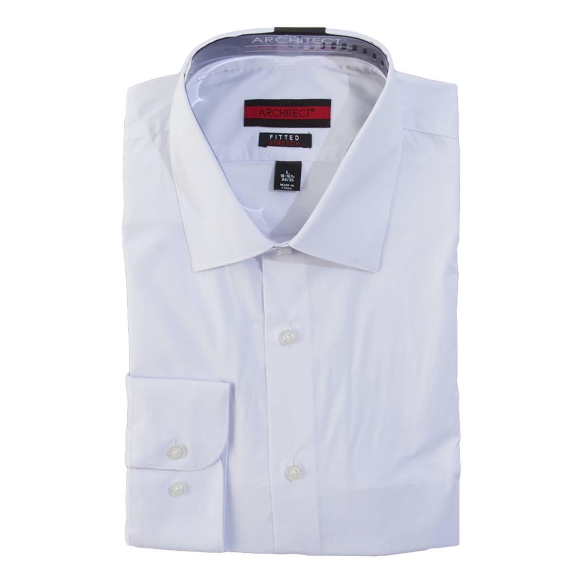 Mens Architect(R) Fitted Stretch Dress Shirt - White