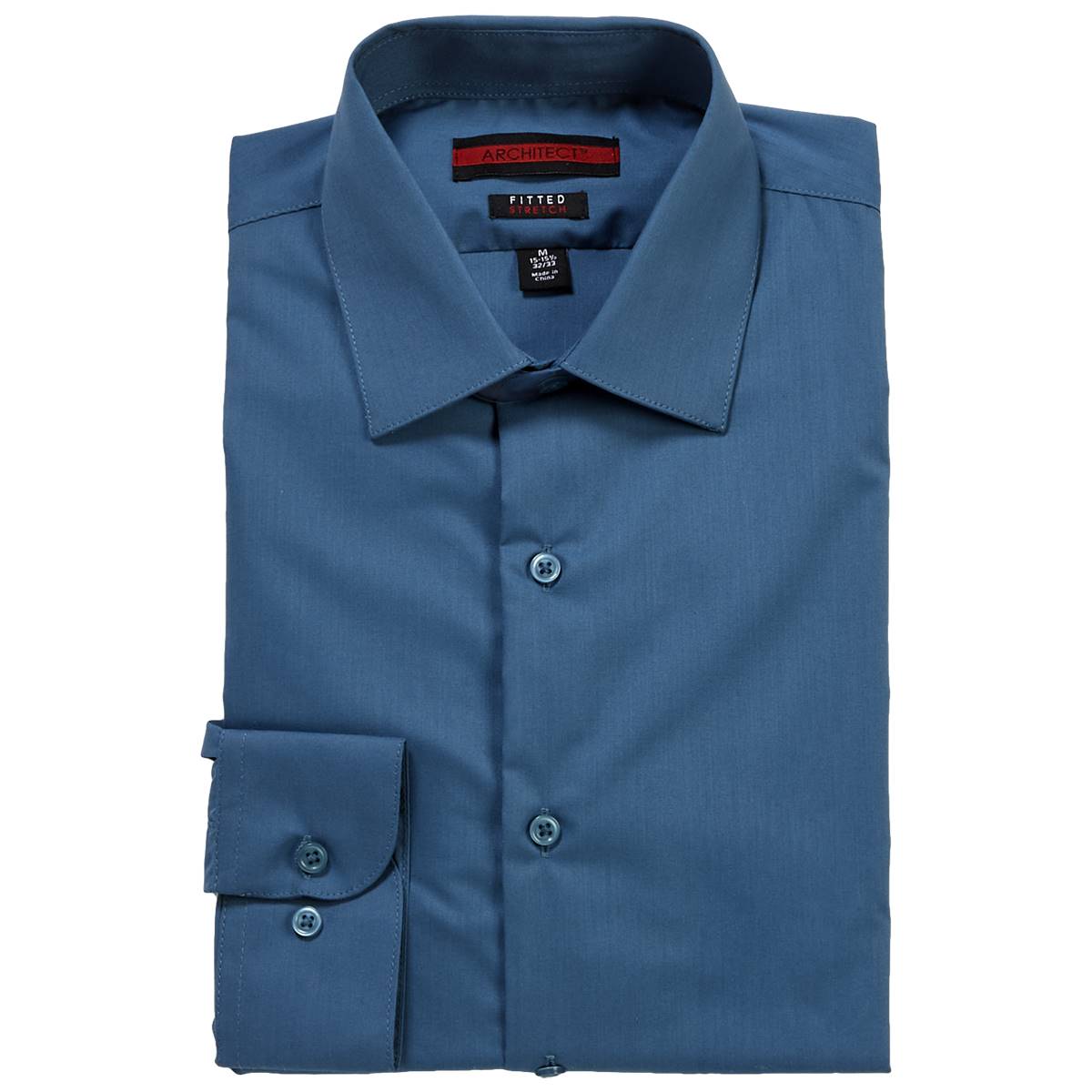 Mens Architect(R) Fitted Stretch Dress Shirt - Copen Blue