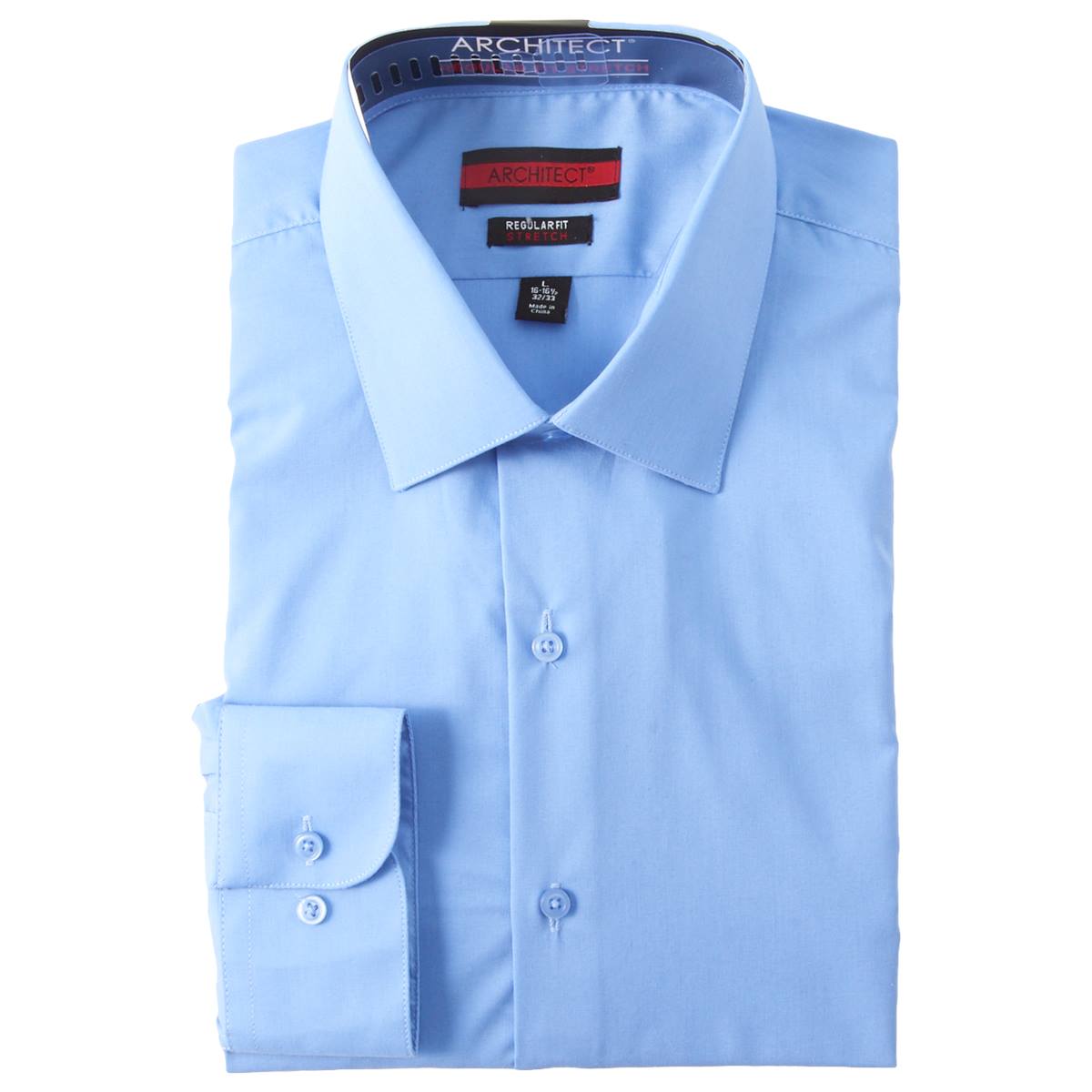 Mens Architect(R) Regular Fit Stretch Dress Shirt - Vista Blue