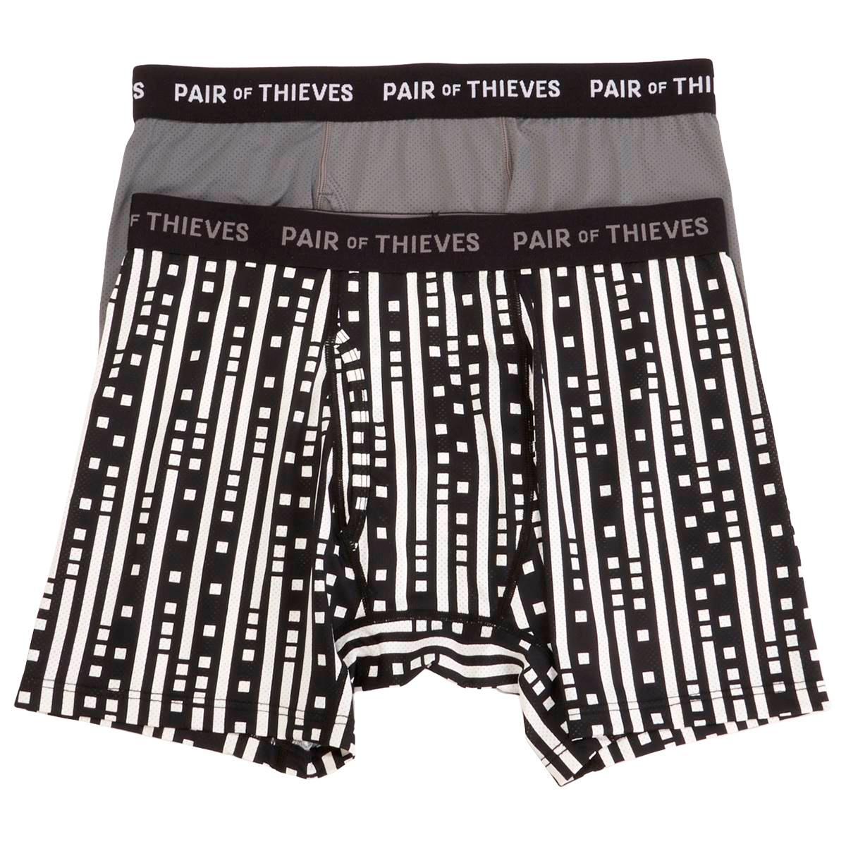 Mens Pair of Thieves Super Fit Morse Code 2pk. Boxer Briefs