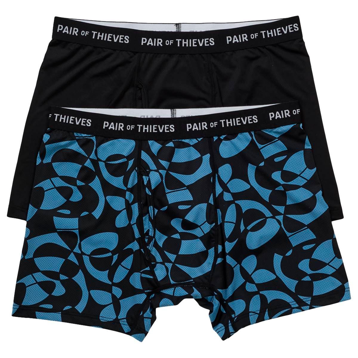 Mens Pair of Thieves 2pk. Superfit Blue Wave Boxer Briefs