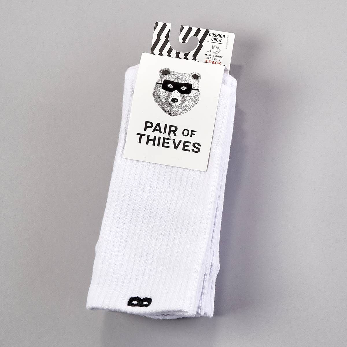 Mens Pair Of Thieves Ribbed 3pk. Crew Socks