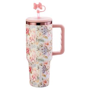 40oz. Botanical Travel Cup  - Pink