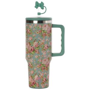 Agenda 40oz. 3D Mint Floral Travel Cup