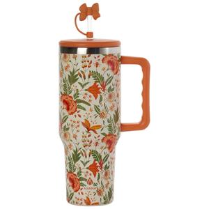 Agenda 40oz. Tan Botanical Travel Cup