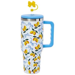 Agenda 40oz. Lemon Bows Travel Cup with Lemon Topper