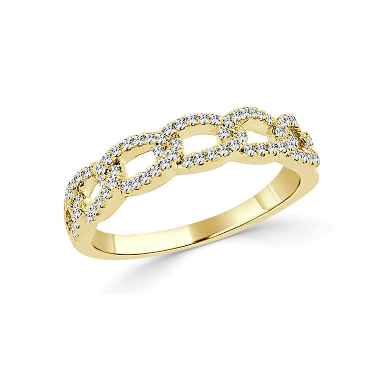 Endless Affection(tm) 14kt. Gold Diamond Link Ring