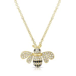 Diamond Classics(tm) 14kt. Diamond Bumble Bee Necklace