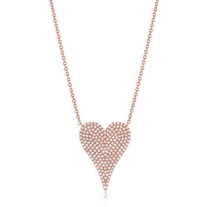 Diamond Classics(tm) 1/2ctw. Rose Gold Diamond Heart Necklace