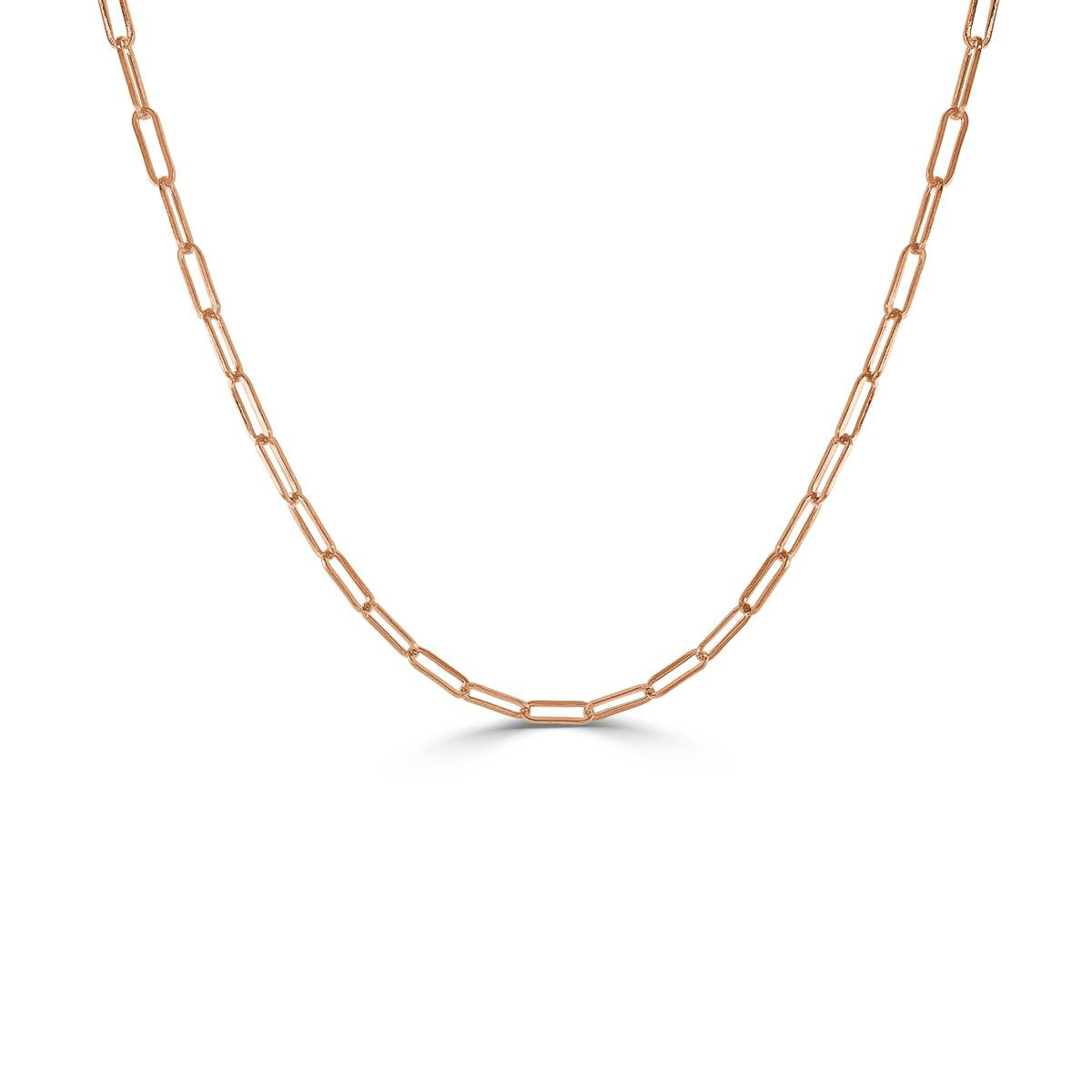 Gold Classics(tm) Rose Gold Link Chain Paperclip Necklace