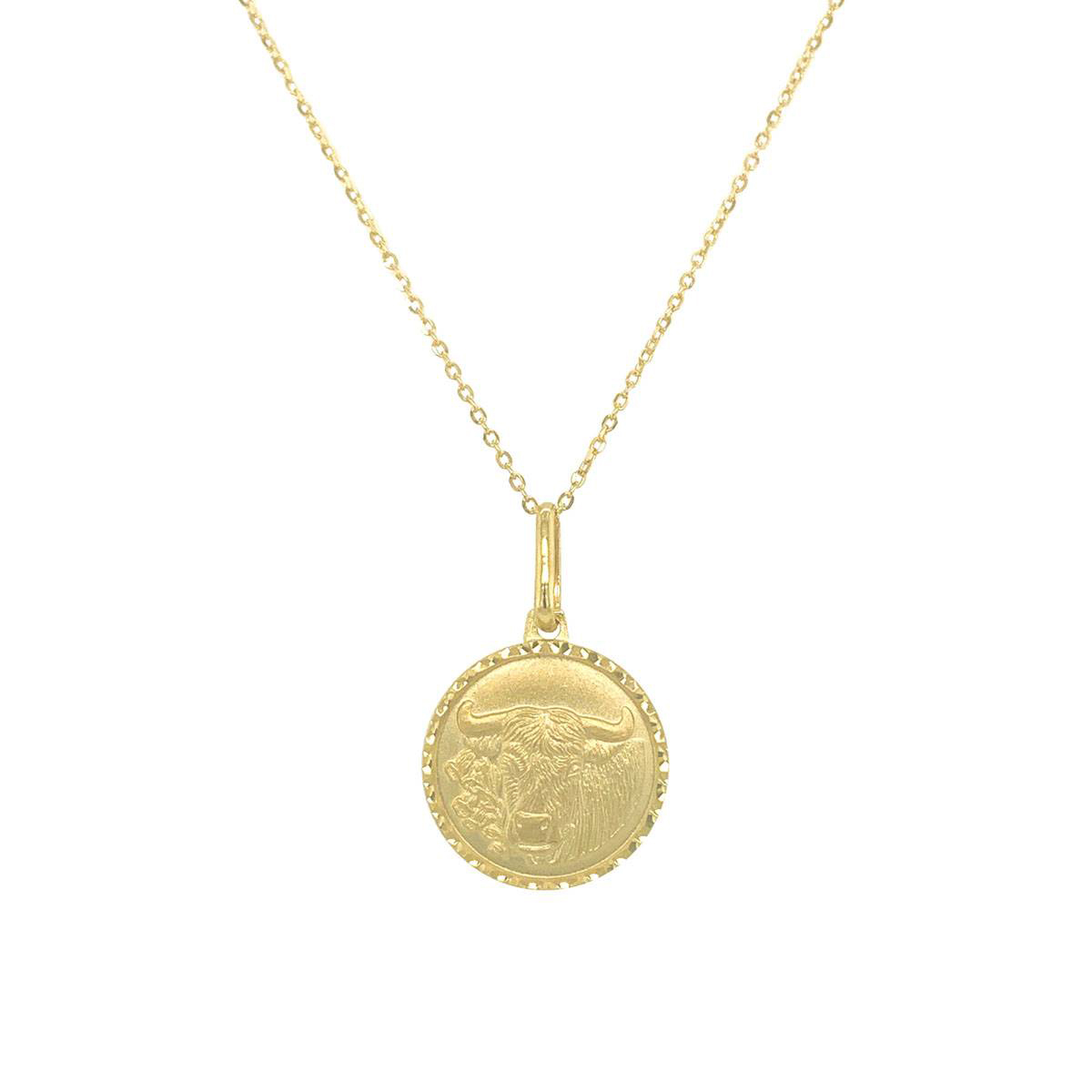 Gold Classics(tm) Taurus Zodiac Pendant Necklace