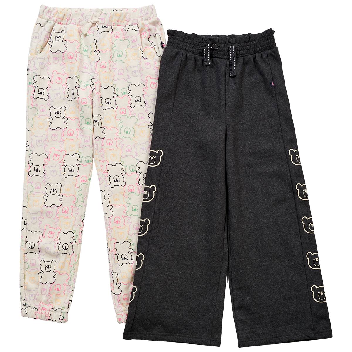 Girls (7-12) Limited Too(tm) 2pk. Outlined Teddy Bears Sweatpants