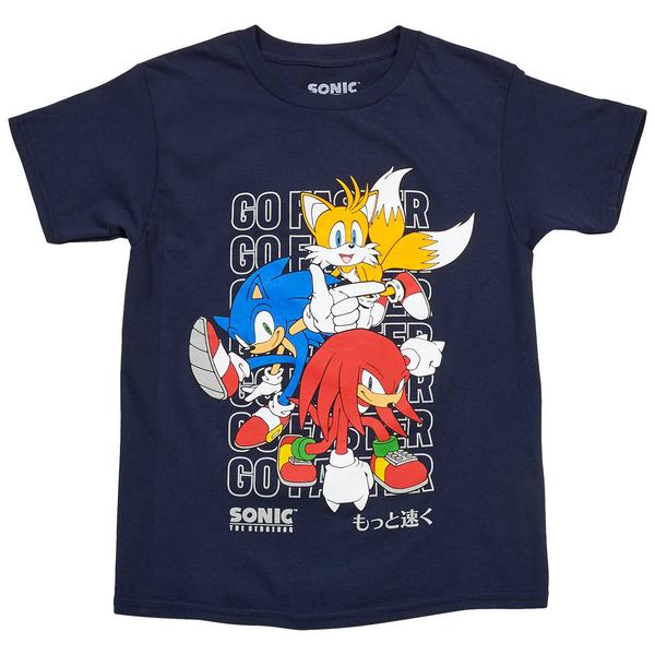 Boys (8-20) Sonic(tm) the Hedgehog Go Faster Graphic Tee - Navy