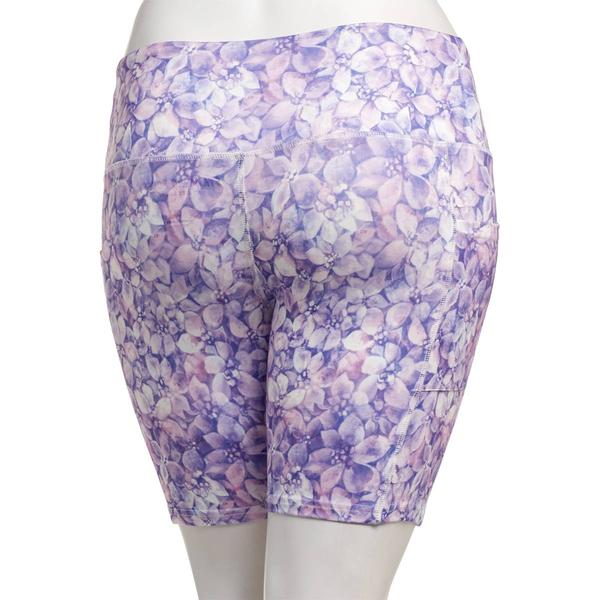 Womens Starting Point(R) Floral Bike Shorts - Purple alternate view