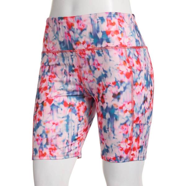 Womens Starting Point(R) Blurry Floral Bike Shorts alternate view