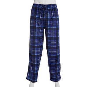 Mens Preswick & Moore® Plaid Silky Pajama Pants - Navy