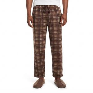 Mens Preswick & Moore(R) Plaid Silky Pajama Pants - Brown