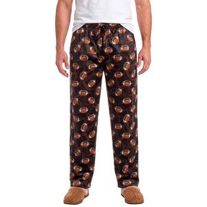 Preswick & Moore(R) Football Silky Fleece Pajama Pants - Black