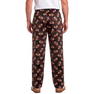 Preswick & Moore(R) Football Silky Fleece Pajama Pants - Black alternate view