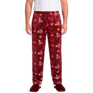 Preswick & Moore(R) Basketball Silky Fleece Pajama Pants - Burgundy