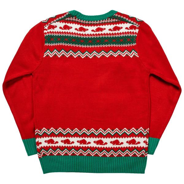 Mens Holiday Hype Beaver Shots with Pocket Ugly Christmas Sweater alternate view