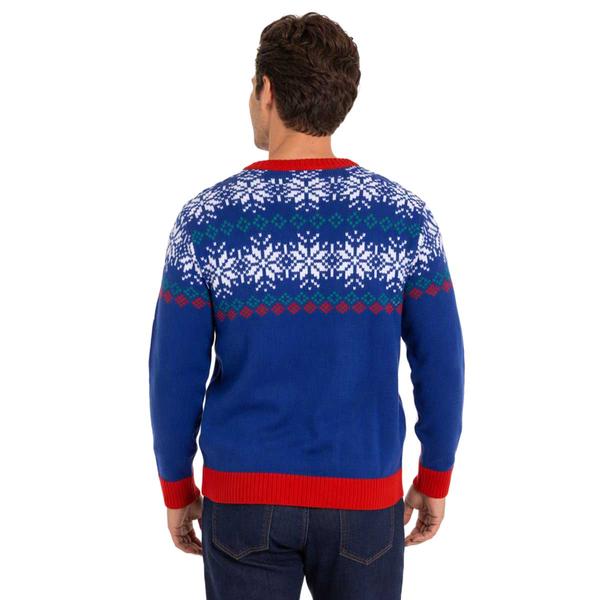 Mens Holiday Hype Sledding Squirrels Ugly Christmas Sweater alternate view