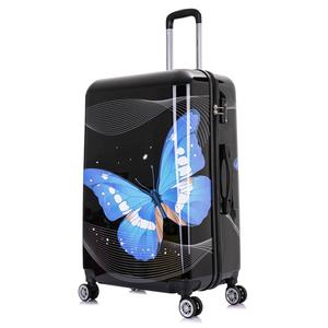 InUSA Black Butterfly Lightweight 28in. Hardside Spinner