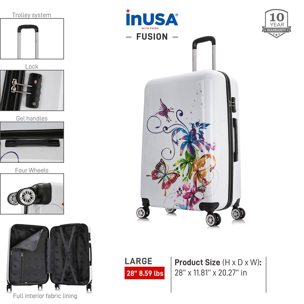 InUSA Fusion Lightweight 28in. Hardside Spinner