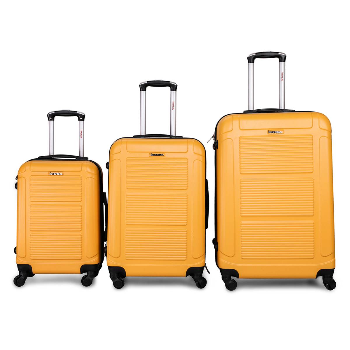 InUSA Pilot 3pc. Hardside Spinner Luggage Set