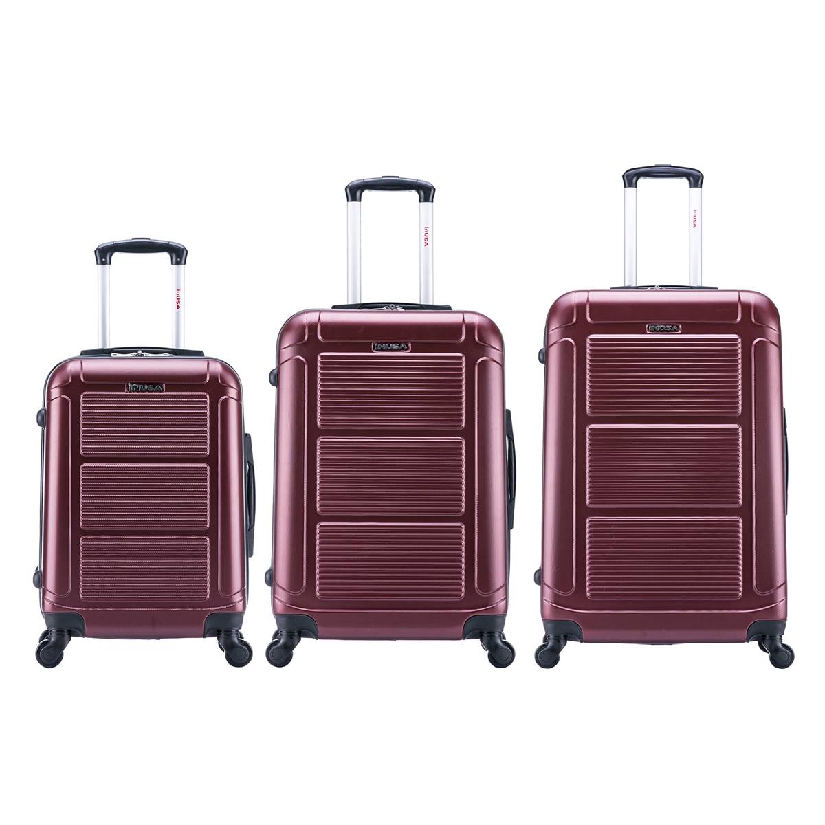 InUSA Pilot 3pc. Hardside Spinner Luggage Set